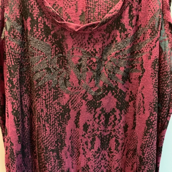 Rock & Republic Purple & Black Shimmer Tank Top - Picture 3 of 5